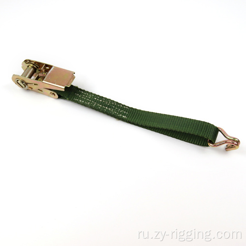 Прочный связывающий ремешок натяжного ремешка темно -зеленый храповый ремешок